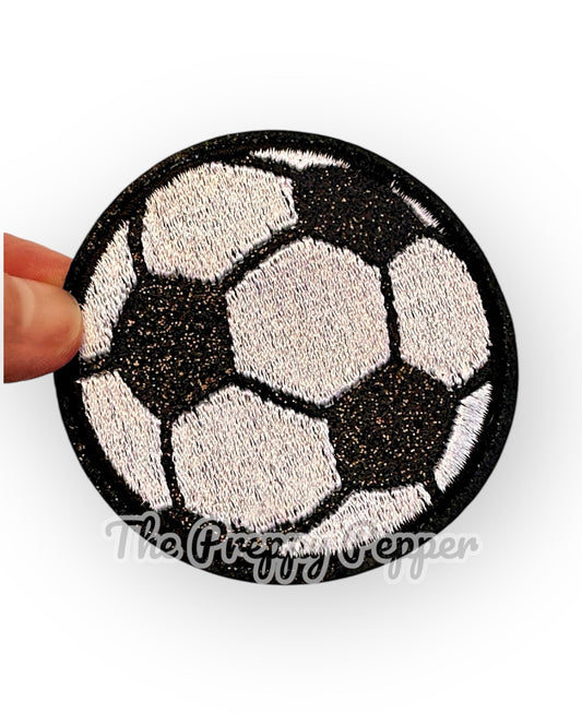Glitter Soccer Ball Patch